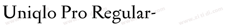Uniqlo Pro Regular字体转换